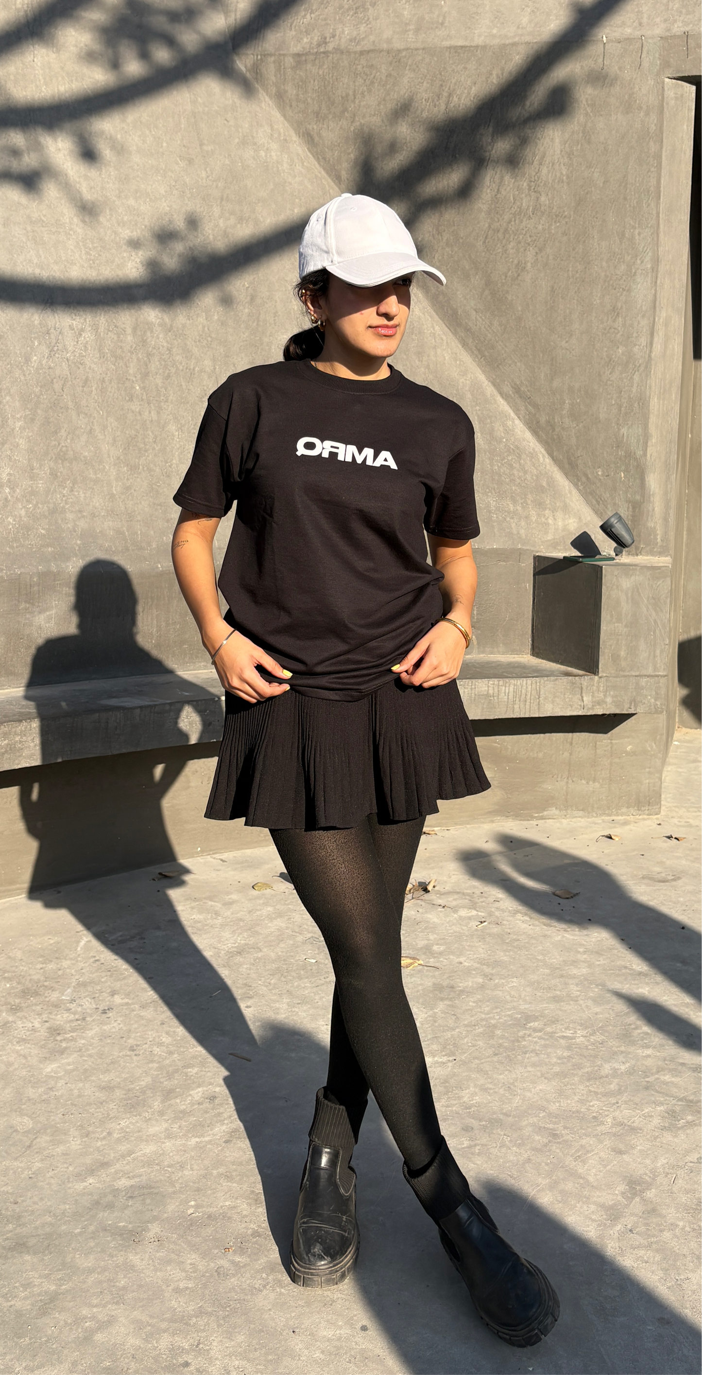 CHERISHED BY THE DIVINE TEE IN BLACK