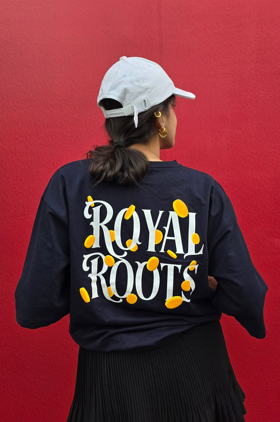 ROYAL ROOTS TEE IN DARK NAVY
