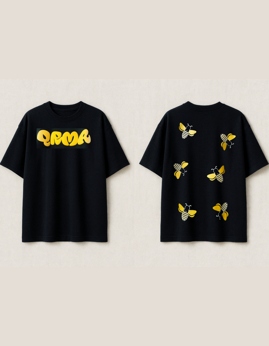 HONEYBEE TEE IN BLACK