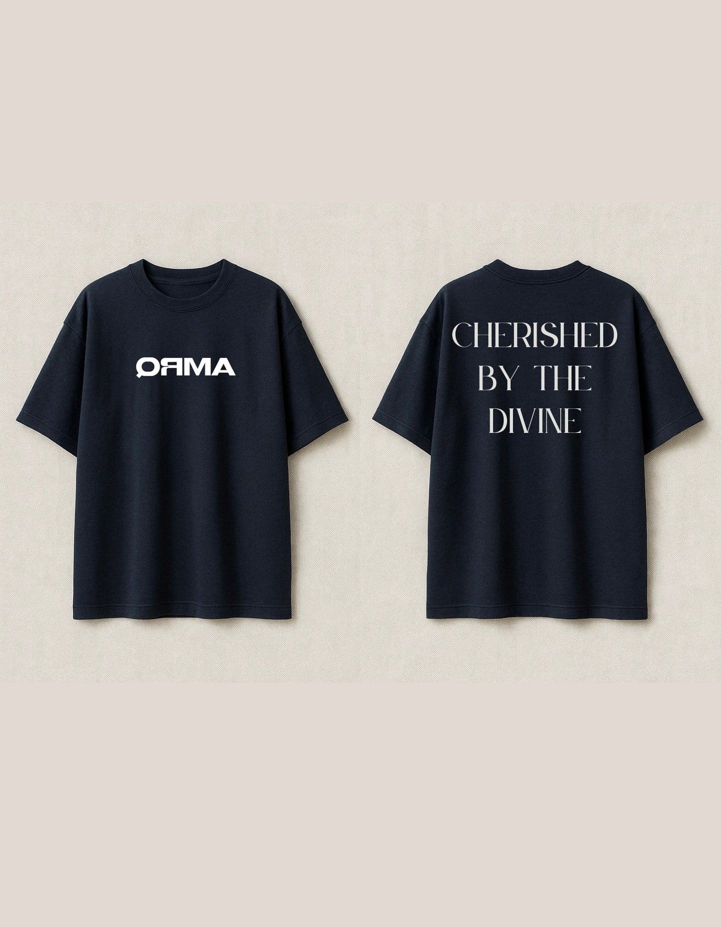 CHERISHED BY THE DIVINE TEE IN BLACK